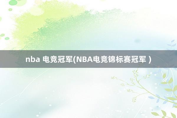 nba 电竞冠军(NBA电竞锦标赛冠军 )