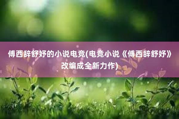 傅西辞舒妤的小说电竞(电竞小说《傅西辞舒妤》改编成全新力作)