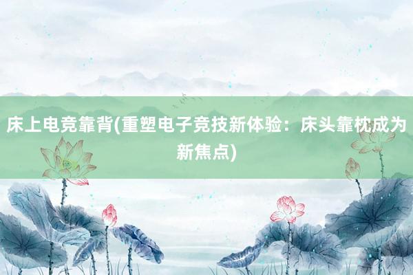 床上电竞靠背(重塑电子竞技新体验：床头靠枕成为新焦点)