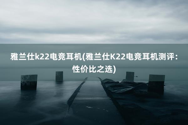 雅兰仕k22电竞耳机(雅兰仕K22电竞耳机测评：性价比之选)