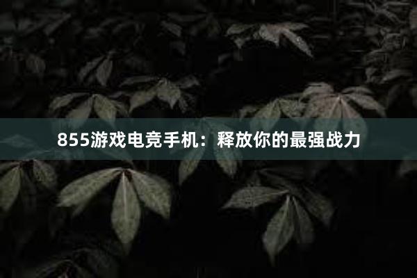 855游戏电竞手机：释放你的最强战力