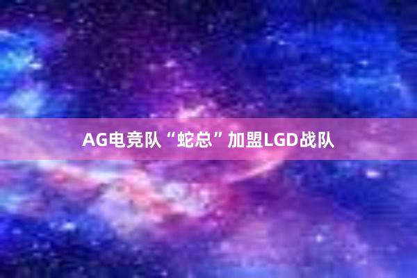 AG电竞队“蛇总”加盟LGD战队