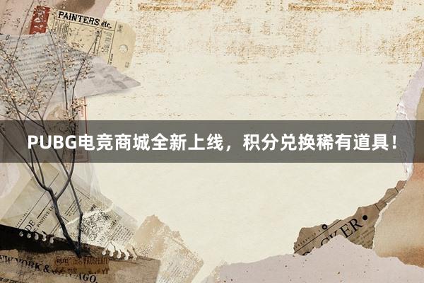 PUBG电竞商城全新上线，积分兑换稀有道具！