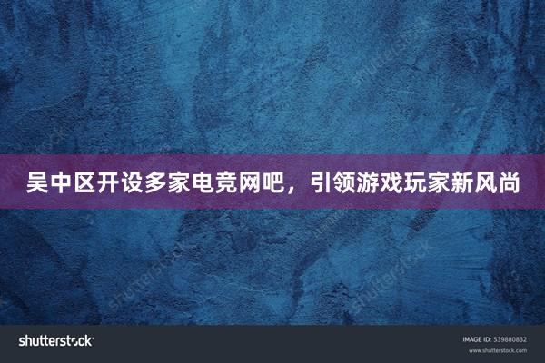 吴中区开设多家电竞网吧，引领游戏玩家新风尚