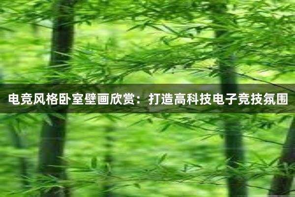 电竞风格卧室壁画欣赏：打造高科技电子竞技氛围