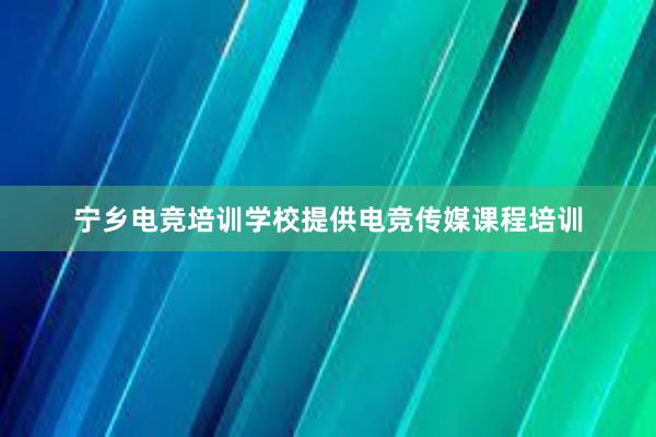 宁乡电竞培训学校提供电竞传媒课程培训