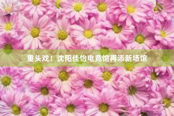 重头戏！沈阳佳怡电竞馆再添新场馆