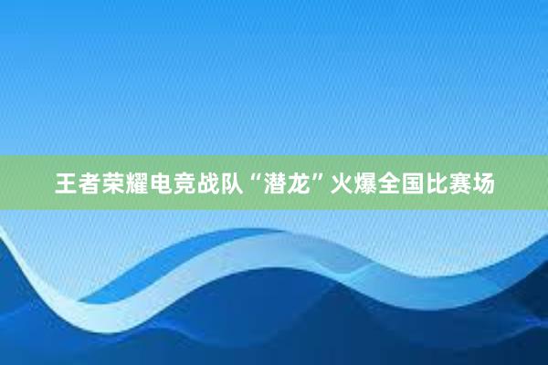 王者荣耀电竞战队“潜龙”火爆全国比赛场