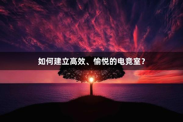 如何建立高效、愉悦的电竞室？