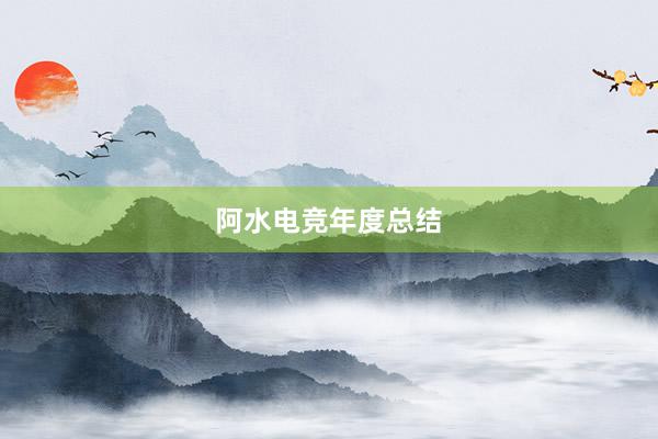 阿水电竞年度总结