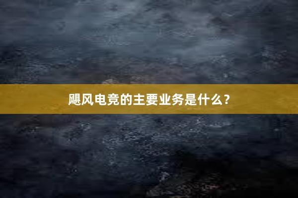 飓风电竞的主要业务是什么？